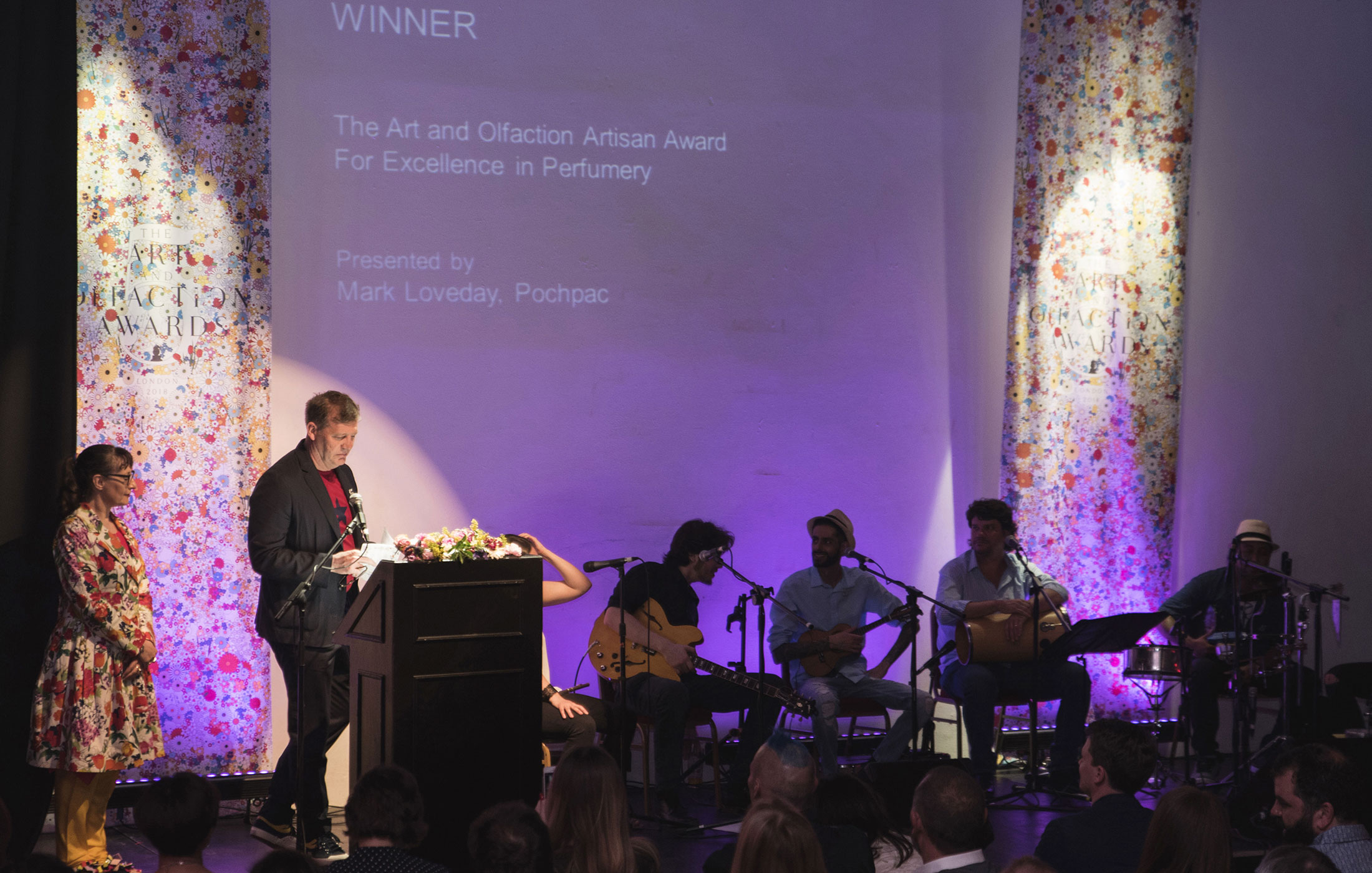 Mark Loveday, Sarah McCartney at The Art and Olfaction Awards, Photo by Marina Chichi