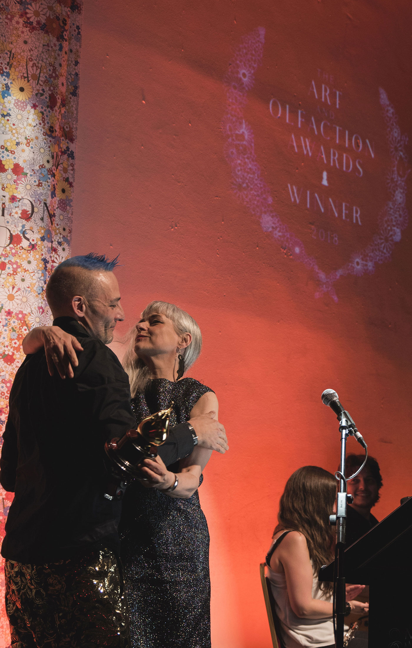 Denyse Beaulieu, Christophe Laudamiel at The Art and Olfaction Awards, Photo by Marina Chichi