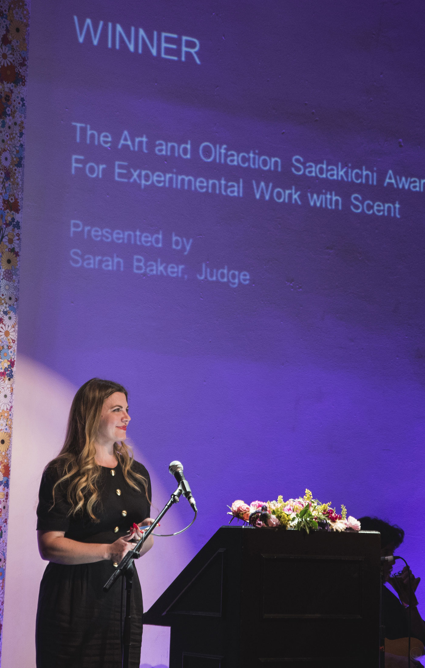 Sarah Baker at The Art and Olfaction Awards, Photo by Marina Chichi