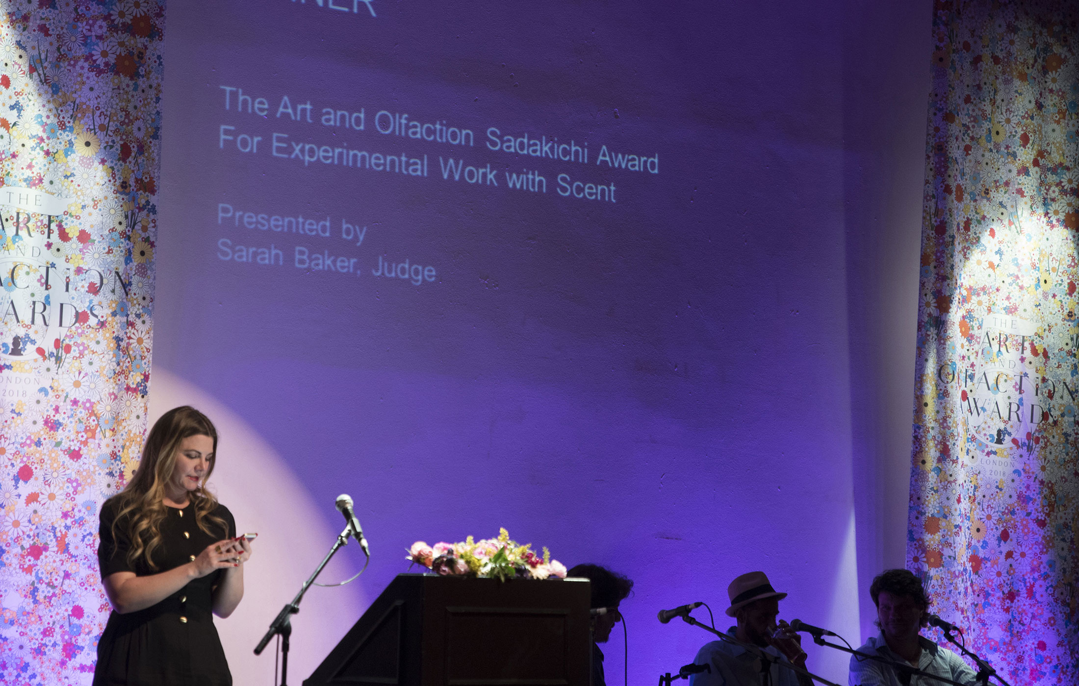 Sarah Baker at The Art and Olfaction Awards, Photo by Marina Chichi