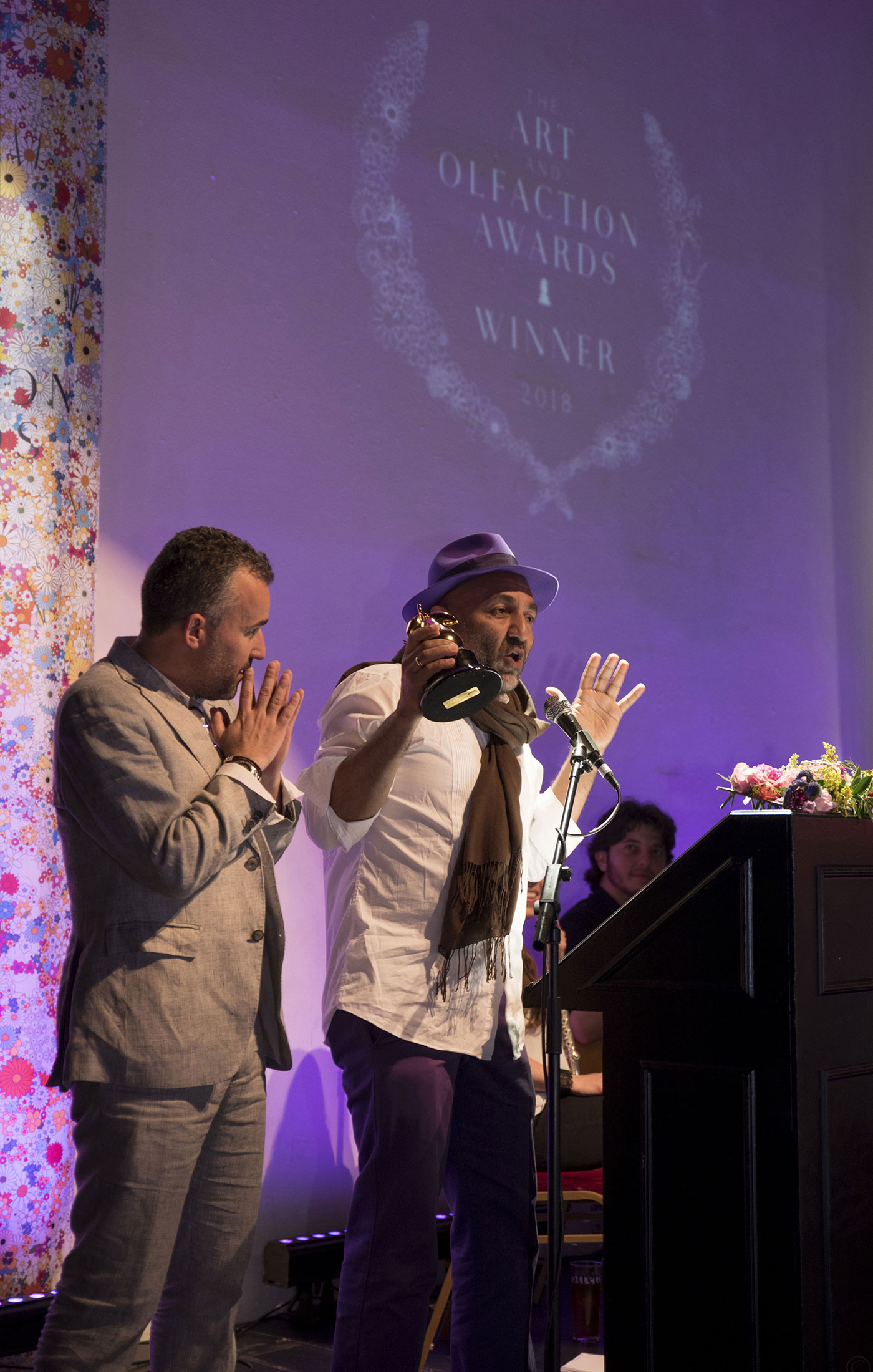 Oswaldo Macià and Ricardo Moya at The Art and Olfaction Awards, Photo by Marina Chichi