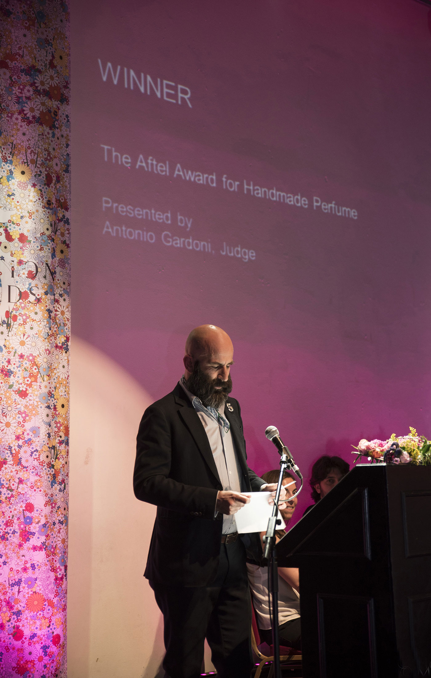 Antonio Gardoni at The Art and Olfaction Awards, Photo by Marina Chichi