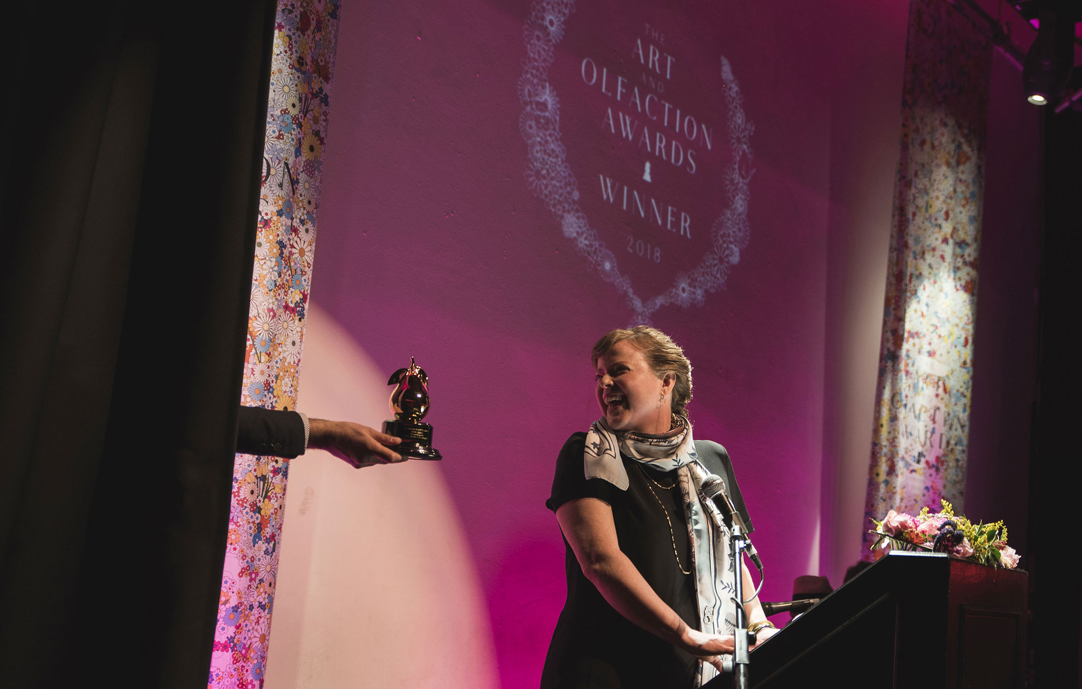 Antonio Gardoni and Isabelle from Monsillage at The Art and Olfaction Awards, Photo by Marina Chichi